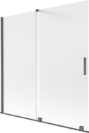 Mexen Velar paravan de duș cu 2 canaturi glisante 160 x 150 cm, înghețat, gri pistol periat - 896-160-000-31-66