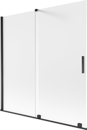 Mexen Velar kétszárnyú toló zuhanyfal 160 x 150 cm, matt, fekete - 896-160-000-31-70