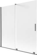 Mexen Velar paravan de cadă cu 2 uși glisante 160 x 150 cm, mat, gun metal - 896-160-000-31-95