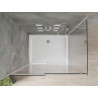 Mexen Omega 100 x 90 cm-es tolóajtós zuhanykabin, átlátszó, króm + Flat zuhanytálca - 825-100-090-01-00-4010
