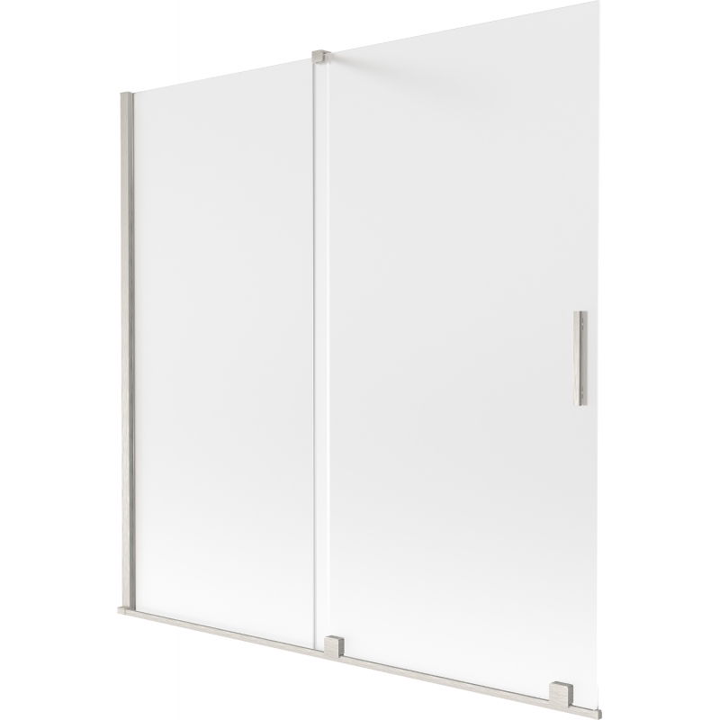 Mexen Velar 2-szárnyú tolózuhanyfal 160 x 150 cm, zúzmarás, szálcsiszolt nikkel - 896-160-000-31-97