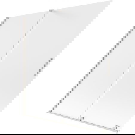Mexen Velar paravan de cadă cu 2 uși glisante 160 x 150 cm, înghețat, nichel periat - 896-160-000-31-97