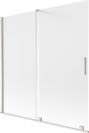 Mexen Velar paravan de cadă cu 2 uși glisante 160 x 150 cm, înghețat, nichel periat - 896-160-000-31-97