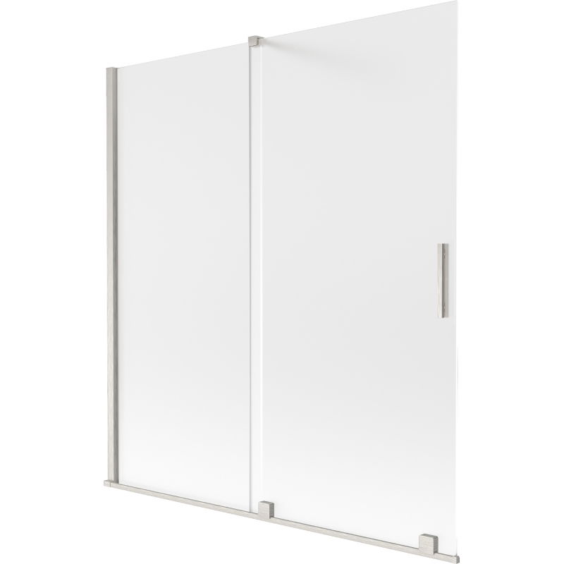 Mexen Velar 2-szárnyú toló zuhanyfal 150 x 150 cm, fagyos, kefélt nikkel - 896-150-000-31-97