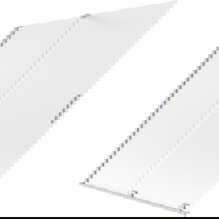 Mexen Velar paravan de cadă cu 2 uși glisante 150 x 150 cm, înghețat, nichel periat - 896-150-000-31-97