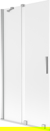 Mexen Velar kétszárnyú, 95 x 150 cm, matt króm zuhanyfal - 896-095-000-31-01