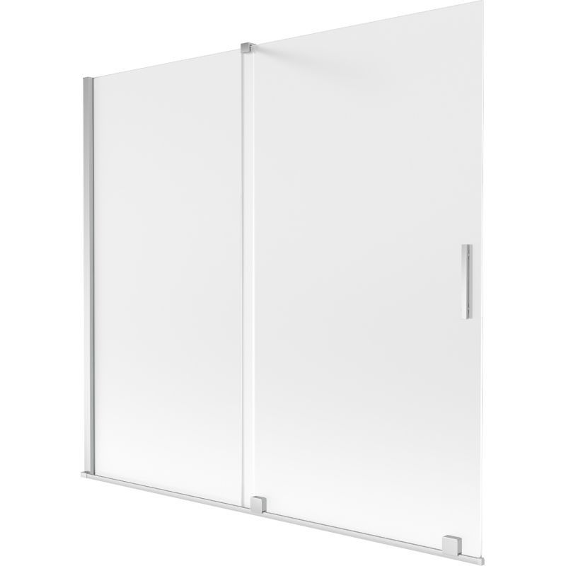 Mexen Velar 2-szárnyú, toló, 170 x 150 cm-es kádparaván, szatén, króm - 896-170-000-31-01