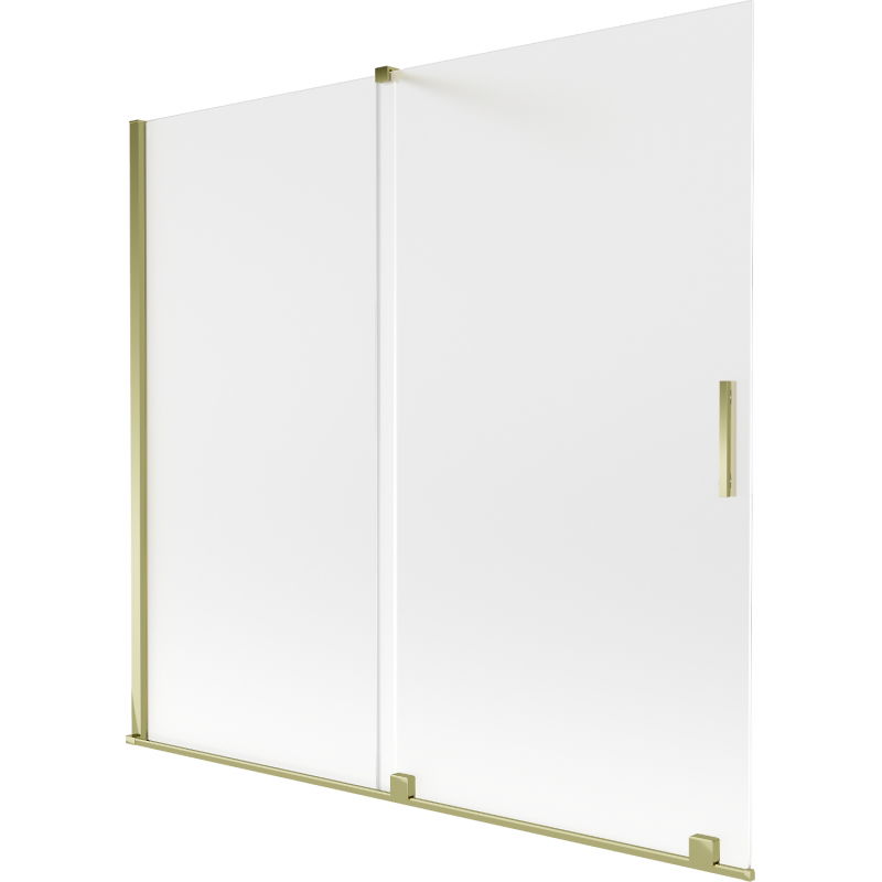 Mexen Velar paravan cadă, culisant, 2-panouri, 170 x 150 cm, înghețat, auriu - 896-170-000-31-50