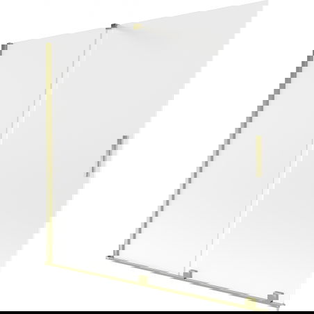 Mexen Velar 2-szárnyas eltolható kádparaván 170 x 150 cm, deres, arany - 896-170-000-31-50