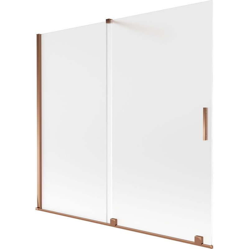 Mexen Velar kétszárnyú toló zuhanyfal 170 x 150 cm, fagyos, rózsaarany - 896-170-000-31-60