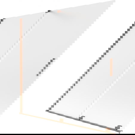 Mexen Velar paravan de baie extensibil cu 2 aripi 170 x 150 cm, mat, aur roz - 896-170-000-31-60