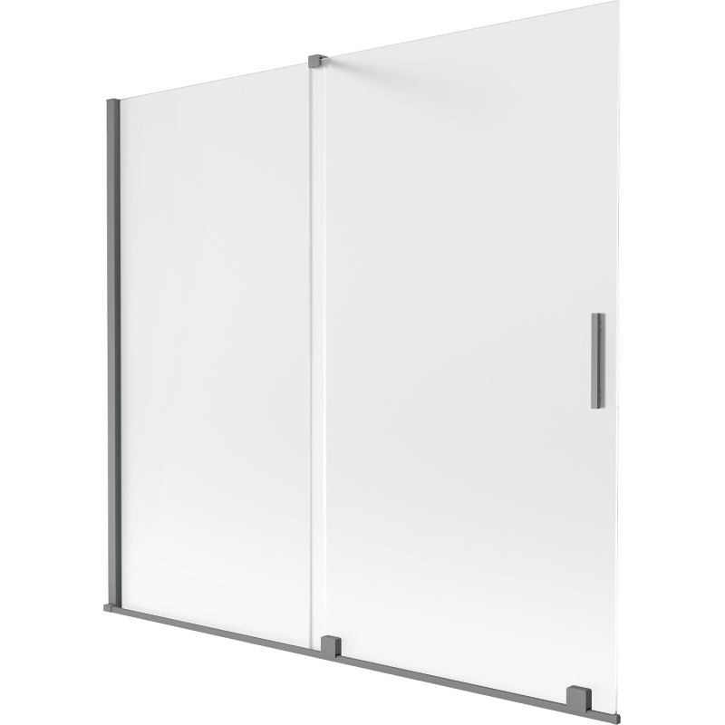 Mexen Velar paravan cadă cu 2 uși glisante 170 x 150 cm, înghețat, metal pistol - 896-170-000-31-95