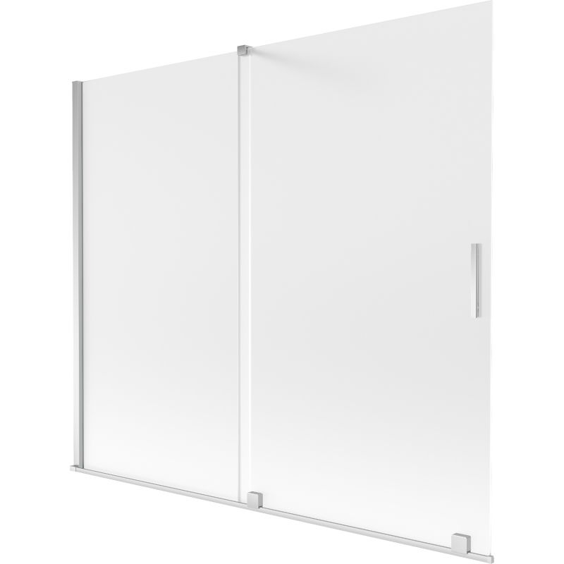 Mexen Velar kétszárnyú tolóajtós kádparaván 180 x 150 cm, zúzmarás, króm - 896-180-000-31-01
