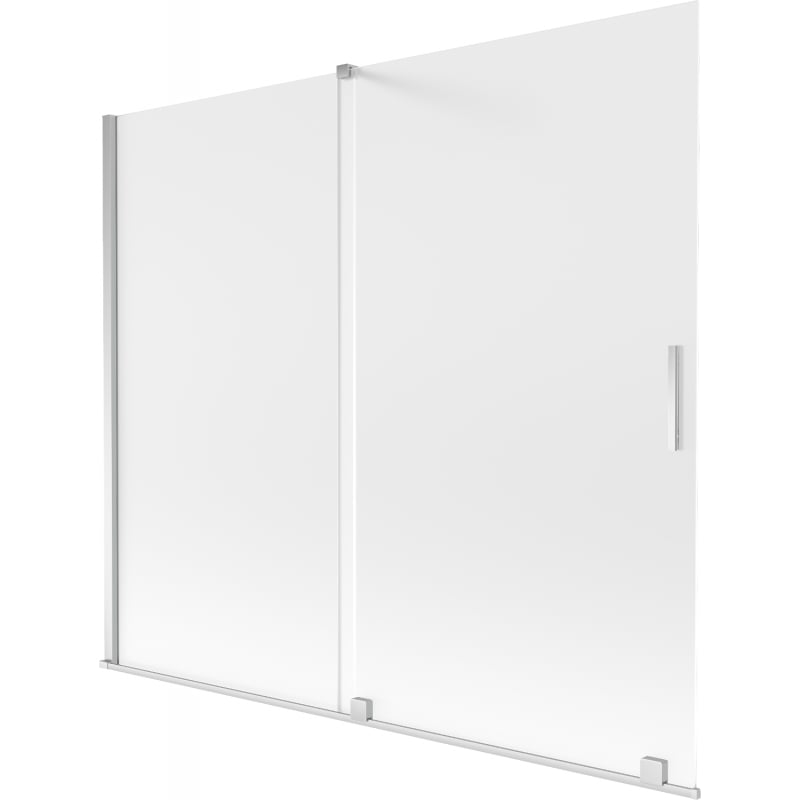 Mexen Velar paravan de cadă cu 2 uși glisante 180 x 150 cm, cu efect de gheață, crom - 896-180-000-31-01
