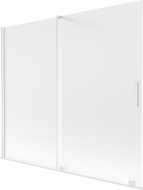 Mexen Velar paravan cadă de baie cu 2 aripi glisantă 180 x 150 cm, sticlă mată, alb - 896-180-000-31-20