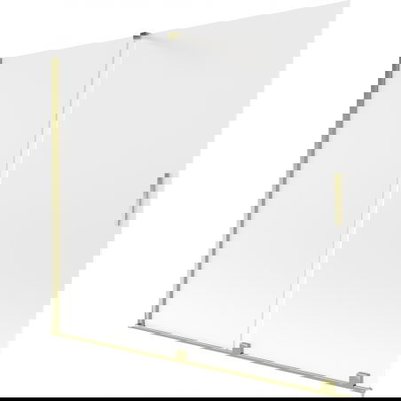 Mexen Velar kétszárnyú tolható kádparaván 180 x 150 cm, derengő, arany - 896-180-000-31-50