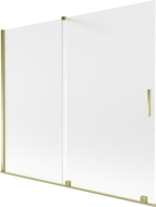 Mexen Velar paravan pentru cadă, cu 2 aripi glisante 180 x 150 cm, mat, auriu - 896-180-000-31-50