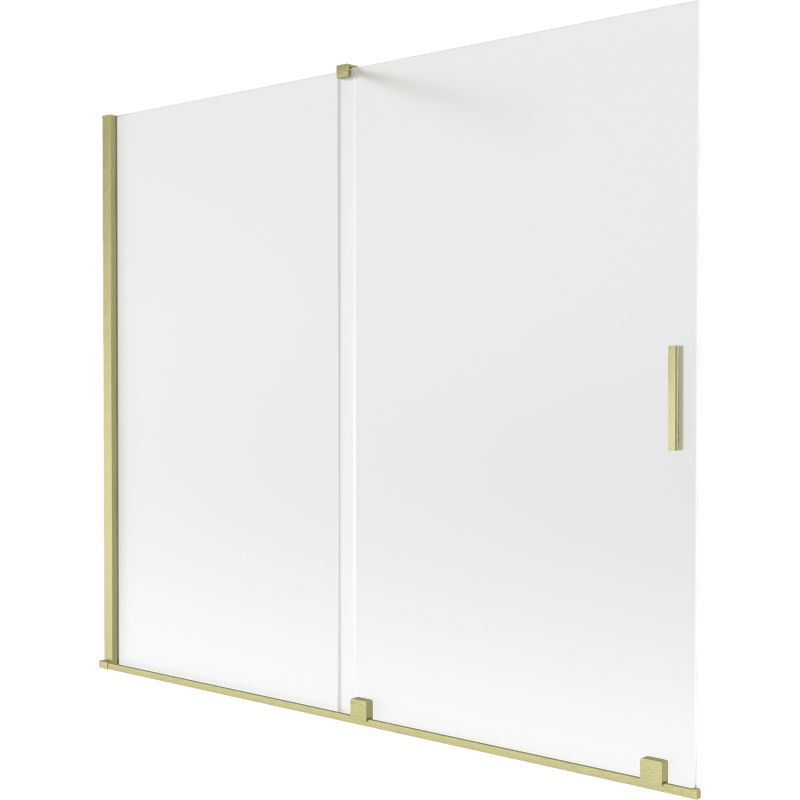 Paravan de cadă Mexen Velar 2-panouri culisante 180 x 150 cm, mat, auriu periat - 896-180-000-31-55