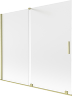 Paravan de cadă Mexen Velar 2-panouri culisante 180 x 150 cm, mat, auriu periat - 896-180-000-31-55