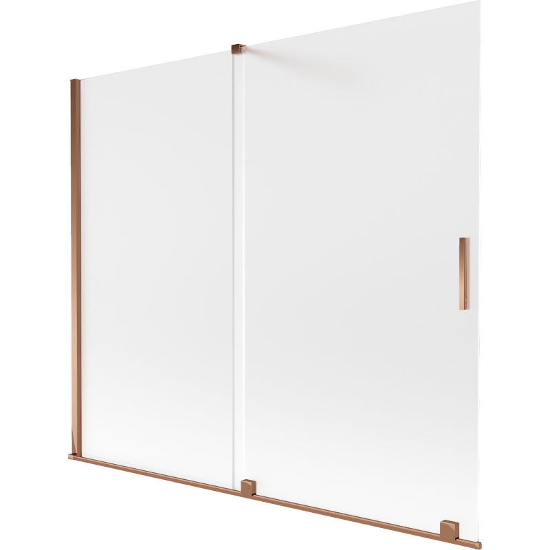 Mexen Velar kétszárnyú toló zuhanyajtó 180 x 150 cm, matt üveg, rózsaarany - 896-180-000-31-60