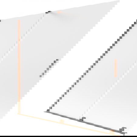 Mexen Velar perete de duș cu 2 uși glisante 180 x 150 cm, mat, aur roz - 896-180-000-31-60