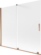 Mexen Velar kádparaván 2-szárnyú toló 180 x 150 cm, zúzmarás, rózsaarany - 896-180-000-31-60