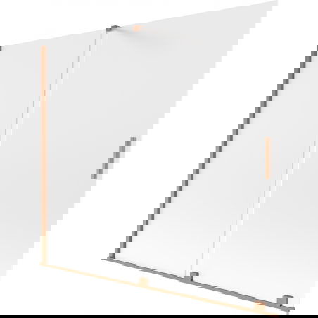 Mexen Velar paravan de cadă cu 2 uși glisante 180 x 150 cm, sticlă mată, cupru periat - 896-180-000-31-65