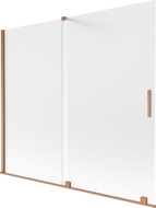 Mexen Velar paravan de cadă cu 2 uși glisante 180 x 150 cm, sticlă mată, cupru periat - 896-180-000-31-65