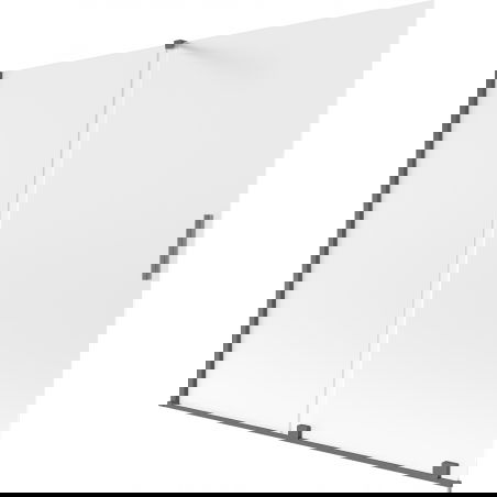 Mexen Velar 2-ajtós, toló zuhanyfal 180 x 150 cm, deres, gun gray kefélt - 896-180-000-31-66