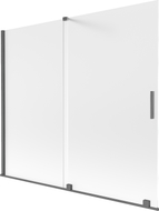 Mexen Velar paravan de cadă cu 2 uși glisante 180 x 150 cm, mat, gri armat periat - 896-180-000-31-66