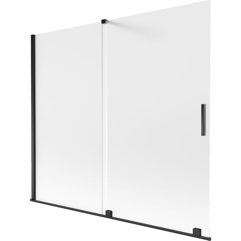 Mexen Velar paravan cadă, 2 canaturi glisante, 180 x 150 cm, sablat, negru - 896-180-000-31-70
