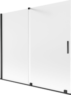 Mexen Velar paravan cadă, 2 canaturi glisante, 180 x 150 cm, sablat, negru - 896-180-000-31-70