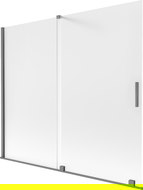 Mexen Velar 2-szárnyú toló zuhanyfal 180 x 150 cm, zúzmara, gun metal - 896-180-000-31-95