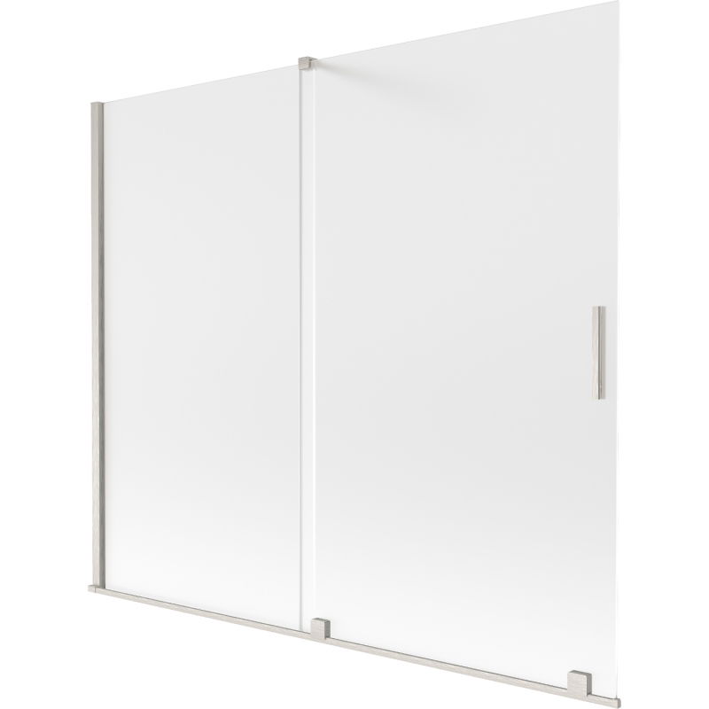 Mexen Velar 2-szárnyú toló fürdőszobai paraván 180 x 150 cm, matt, kefélt nikkel - 896-180-000-31-97