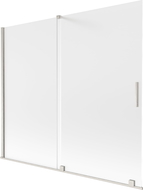 Mexen Velar paravan de baie 2-panouri glisante 180 x 150 cm, mat, nichel periat - 896-180-000-31-97