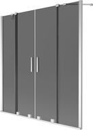 Mexen Velar Duo paravan cadă cu 2 uși glisante 150 x 150 cm, grafit, crom - 896-150-000-42-01