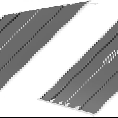 Mexen Velar Duo paravan pentru cadă, cu 2 panouri glisante 150 x 150 cm, grafit, alb - 896-150-000-42-20