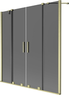 Mexen Velar Duo paravan cadă, 2 părți glisante, 150 x 150 cm, grafit, auriu mat - 896-150-000-42-55