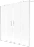 Mexen Velar Duo paravan de cadă cu 2 canate glisante 150 x 150 cm, înghețat, alb - 896-150-000-32-20