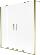 Mexen Velar Duo dupla tolható kádparaván, 150 x 150 cm, szatén, arany - 896-150-000-32-50