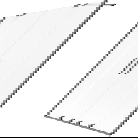 Mexen Velar Duo kétszárnyú tolható fürdőkádparaván 150 x 150 cm, deres, csiszolt fegyverszürke - 896-150-000-32-66