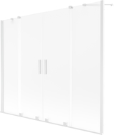 Mexen Velar Duo paravan pentru cadă, 2 aripi glisante 180 x 150 cm, înghețat, alb - 896-180-000-32-20