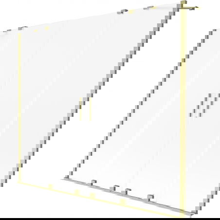 Paravan de cadă Mexen Velar Duo cu 2 Canate Glisante 180 x 150 cm, Gheață, Auriu Periat - 896-180-000-32-55
