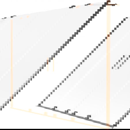 Mexen Velar Duo kádparaván 2-szárnyú tolóajtó 180 x 150 cm, fagyos, rózsaarany - 896-180-000-32-60