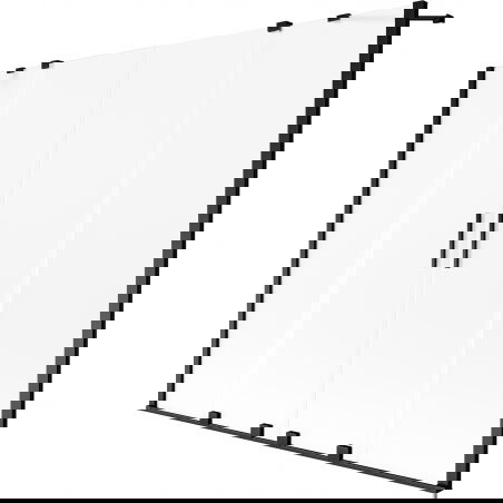 Mexen Velar Duo 2-szárnyú tolóajtós fürdőkád paraván 180 x 150 cm, matt, fekete - 896-180-000-32-70