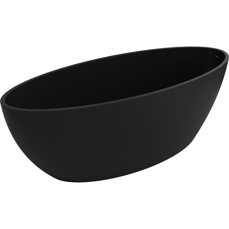 Mexen Prato cadă de sine stătătoare din conglomerat 170 x 70 cm, negru mat - 57251707070