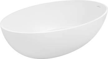 Mexen Prato cadă freestanding din conglomerat 170 x 100 cm, alb mat - 57251701000