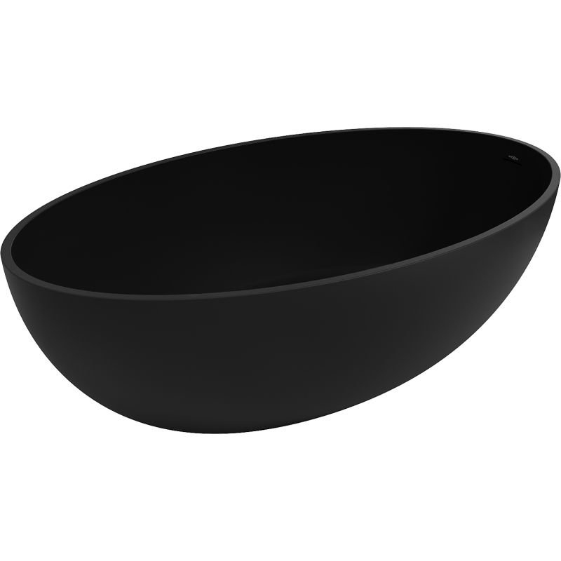 Mexen Prato cadă de sine stătătoare din conglomerat 170 x 100 cm, negru mat - 57251701070