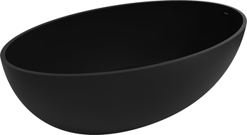 Mexen Prato cadă de sine stătătoare din conglomerat 170 x 100 cm, negru mat - 57251701070