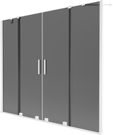 Mexen Velar Duo paravan cadă, culisabil, cu 2 canaturi, 180 x 150 cm, grafit, alb - 896-180-000-42-20